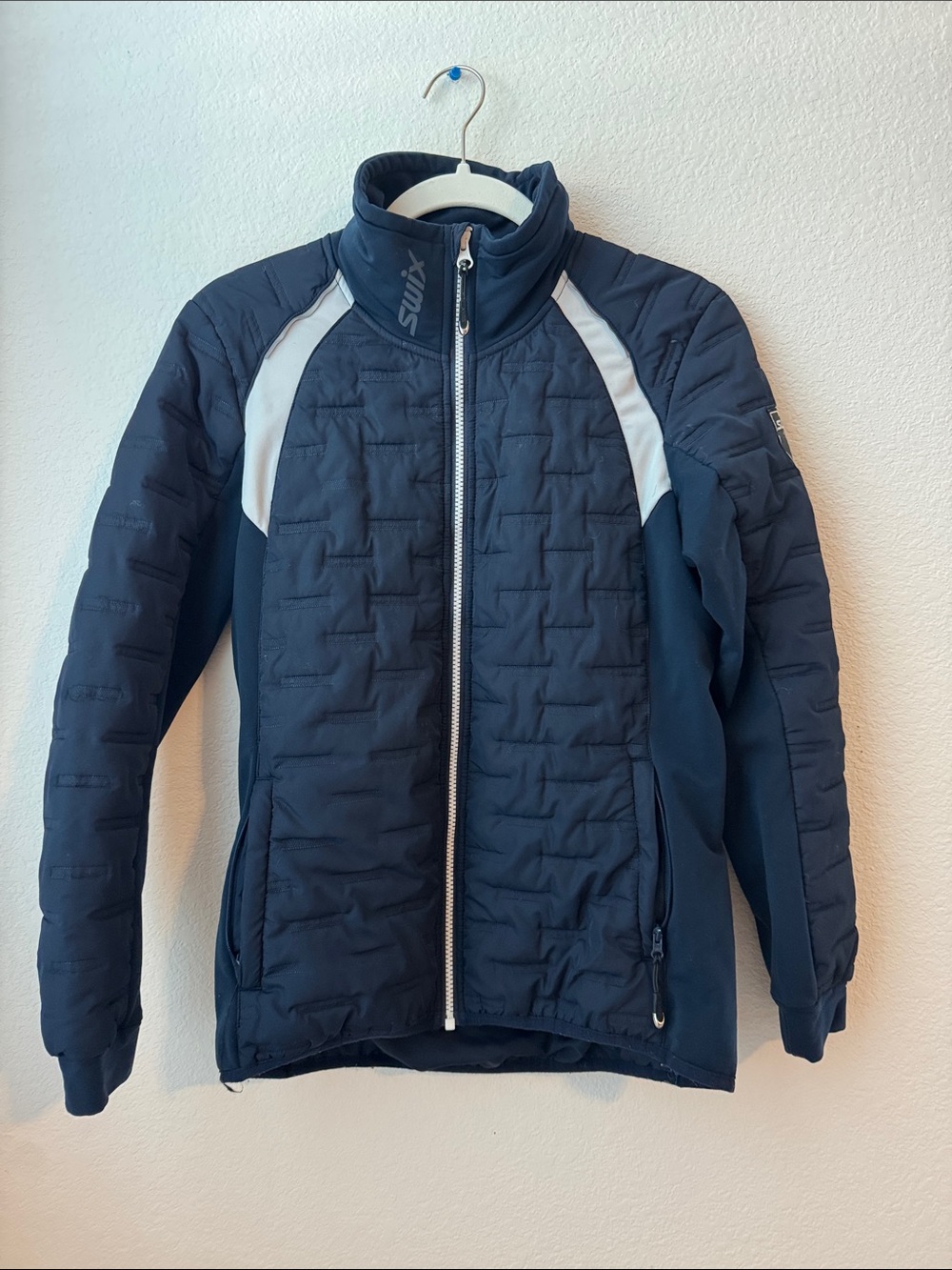 Womens Swix Navy Quilted  Jacket SZ S